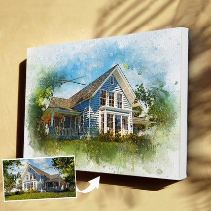 Watercolor House Portrait