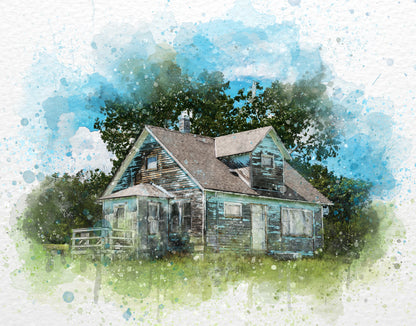 Custom Watercolor House Painting