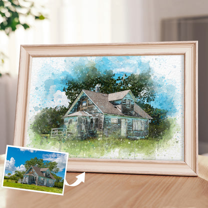 Watercolor House Portrait