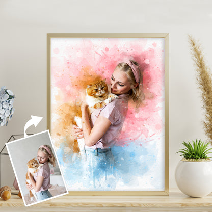 Custom Watercolor Pet Painting