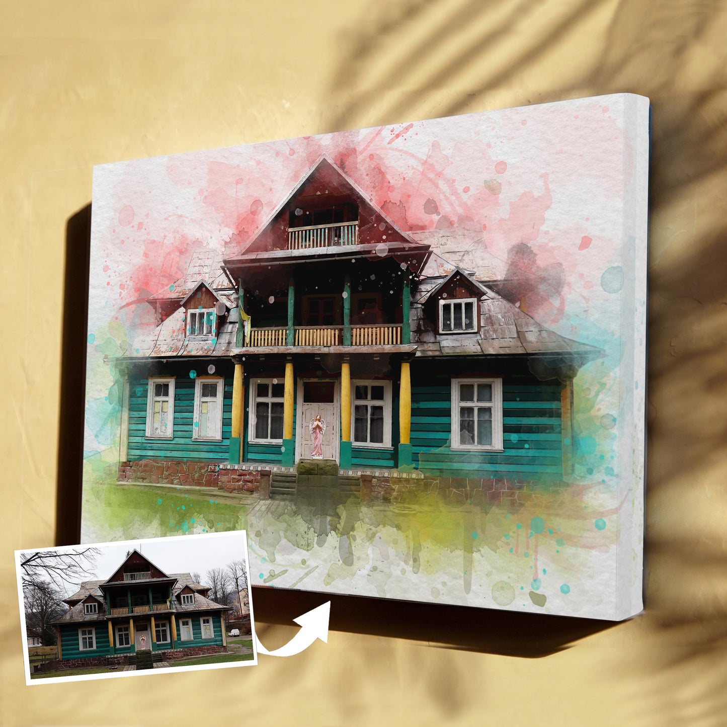 Custom Watercolor House Painting