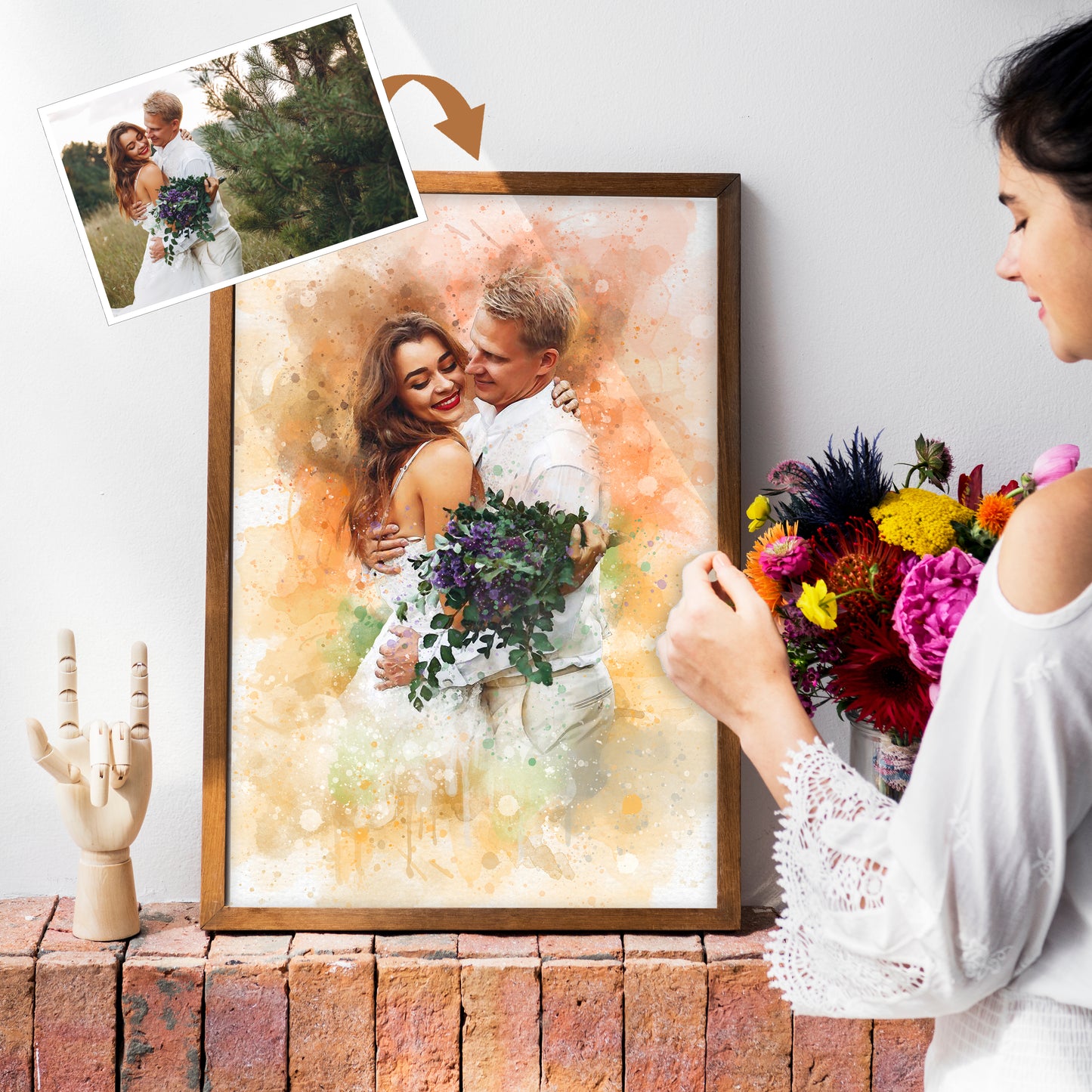 Personalized Wedding Canvas Painting