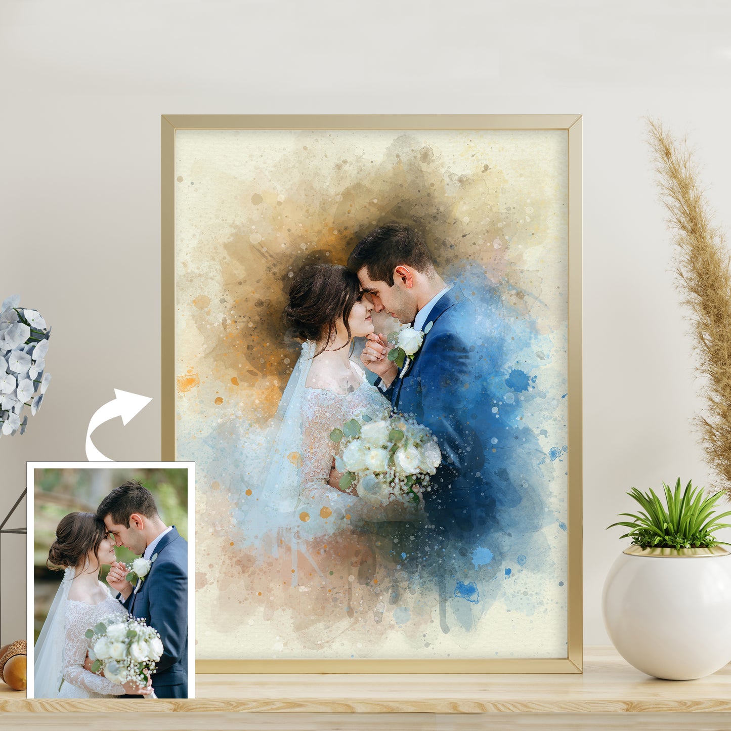 Personalized Wedding Canvas Painting